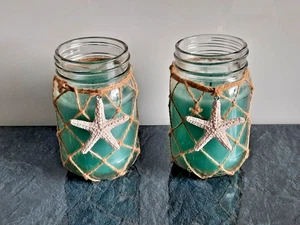 .Dekoration /Elambia - QVC - 2 Led-Kerzen - Maritim / Seestern - 5 Std. Timer - Bild 1 von 5