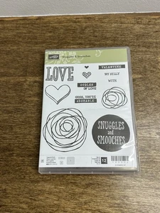 Stampin' Up! Retired Snuggles & Smooches Stamp Set Love Hearts - Imagen 1 de 3