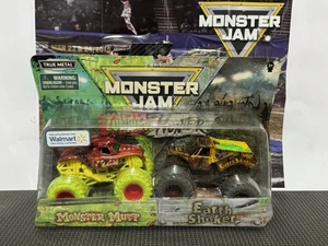Monster Jam 2 Pack Earth Shaker Vs Mutt Zombie Hunter Invasion 1/64 Walmart - Picture 1 of 2