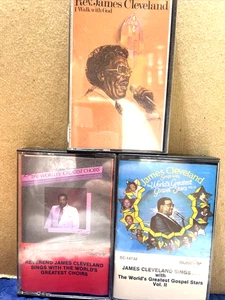 Reverend James Cleveland Cassette Tape Lot 3pcs  I walk With God Gospel - Picture 1 of 4