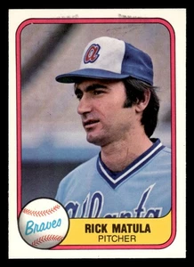 Rick Matula 1981 Fleer #263 Atlanta Braves - Imagen 1 de 2