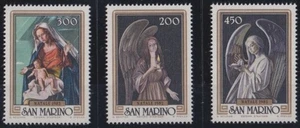 F-EX60938 SAN MARINO 1982 MNH CHRISTMAS NAVIDAD RELIGION ART ANGELS MADONNA. - Picture 1 of 2