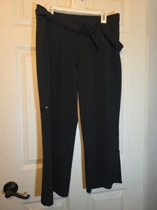 Champion schwarze große Damenhose mit Taschen und Bindegürtel 34 x 24,5 - Bild 1 von 7