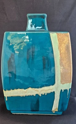 复古 Pier 1 进口陶瓷花瓶 - 11.5 英寸 - 完好 — 第 1/4 张图片