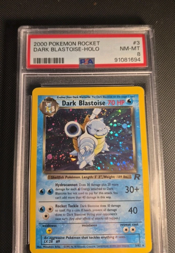 2000 Pokemon Rocket Dark Blastoise Holo #3 - PSA 8  Look At Holo🔥🔥🔥🔥 - Image 1 of 4