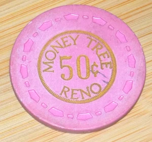 $.50 MONEY TREE FIFTY CENTS RENO NEVADA CASINO POKER GAMING CHIP NV Sammlerstück - Bild 1 von 3
