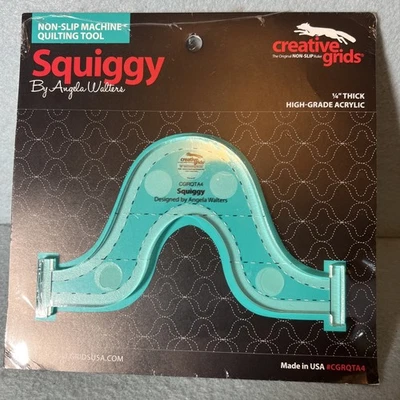 Creative Grids Machine Quilting Tool ~ Squiggy CGRQTA4 – Made in USA Non-Slip - Image 1 of 4