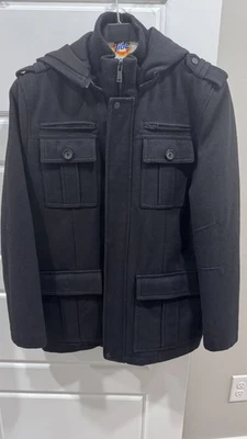 Guess Men’s Black Military Style Jacket In Size M - Image 1 of 4