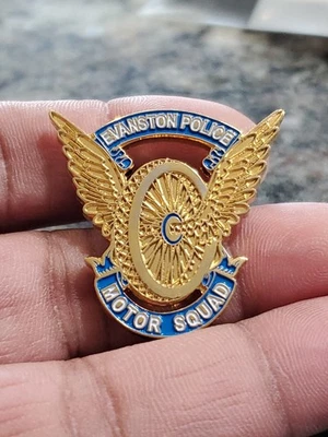 Illinois Evanston Police Motor Squad 1.25" Foto 1 de 4