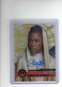 Star Wars High Tek 2017 GOLD Auto #110 Sharon Duncan-Brewster as Pamlo #33/50 - Picture 1 of 4