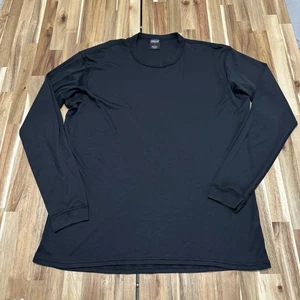 Vintage Patagonia Capilene Shirt Mens L Black Long Sleeve Base Layer Outdoor USA - Picture 1 of 6