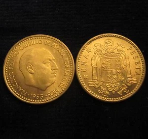 *GUTSE* FRANCO, 1 PESETA 1953*19-56, BRILLO ORIGINAL, SIN CIRCULAR. - Picture 1 of 1