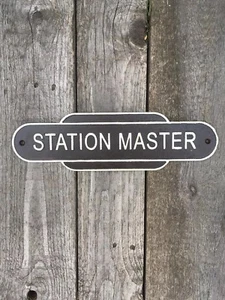 Bahnhofsvorsteher Eisenbahnschild British Rail Totem Gusseisen Eisenbahn Zug Spotter - Bild 1 von 3
