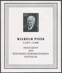 Germany-GDR 511a,MNH.Michel Bl.16. President Wilhelm Pieck,1876-1960. - Picture 1 of 1