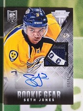 2013 Panini Anthology Titanium Update Gear /15 Seth Jones #RA-SJ Rookie Auto RC