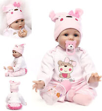 22" Reborn Baby Dolls Silicone Vinyl Newborn Babies Toy Girl Toddler Xmas Gift