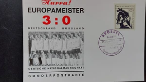 Fußball-Europameisterschaft 1972-Karte mit Endspiel-Sonderstempel aus Brüssel/Ba - Bild 1 von 2