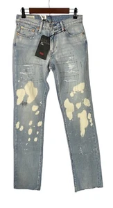 Levi’s Premium 511 Slim Patchwork Distressed Jeans Herren Größe 30x32 Waschung Blau - Bild 1 von 11