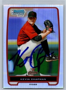 2012 Bowman Chrome #BCP214 Kevin Chapman Refractor Signed/AUTO Houston Astros - Picture 1 of 2