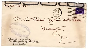 1939 Buffalo NY al presidente Roosevelt Washington DC con 5 sigilli ufficiali - Foto 1 di 2