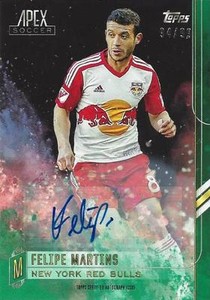2015 Topps Major League Soccer Apex Certified Autograph Card Green Parallel /99