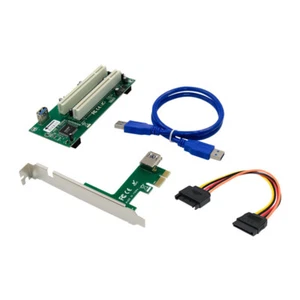 ST46 PCIe x1 vers 2-PCI Card Slot ASM1083 Bridge Card Drive Free Plug and Play - Bild 1 von 5