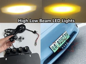 High Low Beam 6000K 4200K Headlight License Plate Lights Rocker Switch Control - Foto 1 di 4