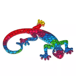 Mosaic Rainbow 20cm Funky Lizards Wall Art Groovy Vibrant Retro Style - Picture 1 of 1