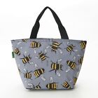 Bee Design Lightweight  Zip up Lunch Bag, Blue, Grey Beekeepers Lunch box