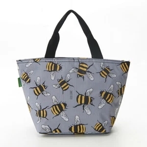 Bee Design Lightweight Zip up Lunch Bag, Blue, Grey Beekeepers Lunch box - Picture 1 of 3