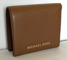 New Michael Kors Jet Set Travel Carryall Card case Leather wallet Luggage