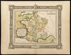 1764 - France - Carte géographique ancienne - Juridictions consulaires, Justice - Imagen 1 de 5