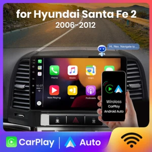 9" Android 12 Autoradio Mit GPS Navi WIFI + Kamera Für Hyundai Santa Fe II 2 CM - Bild 1 von 12