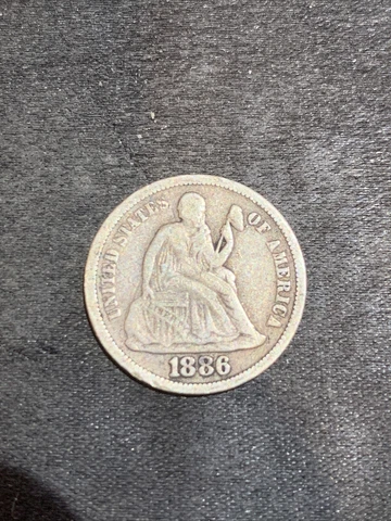 1886 Seated Liberty Dime Cover