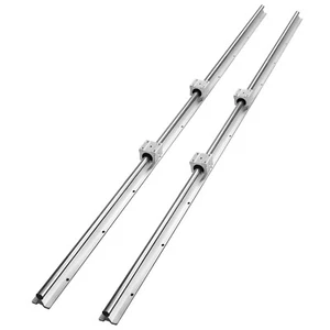 VEVOR 2PCS SBR20 1500mm Linear Guide Rail Slide Rail 4 PCS SBR20UU Bearing Block - Picture 1 of 12