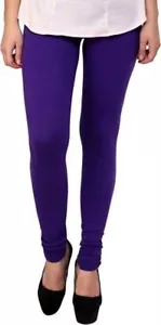 NEW SOFT COTTON STRETCHABLE WOMEN LEGGINGS YOGA PANTS FREE SIZE IN PURPLE COLOR - Picture 1 of 1