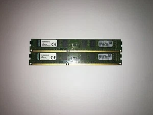 KIT MEMORIE RAM 2 x 4GB = 8 GB DDR3 KINGSTON PC3 12800U 1600 MHz 240 PIN DESKTOP - Foto 1 di 1