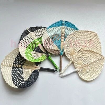手工风扇天然竹编织风扇手工编织风扇夏季冷却工艺 1 — 第 1/4 张图片