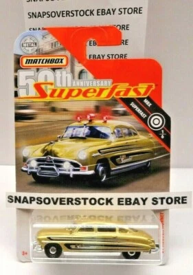2019 MATCHBOX GOLD '51 HUDSON HORNET, 50TH ANNY SUPERFAST #1/6, MBX #1/100, VHTF - Image 1 of 4