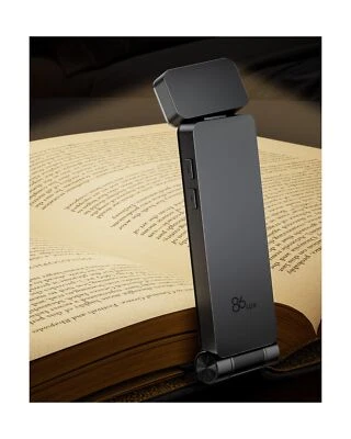 Luz de libro 86lux, luz de lectura LED recargable con clip para uso en cama y noche... Foto 1 de 4