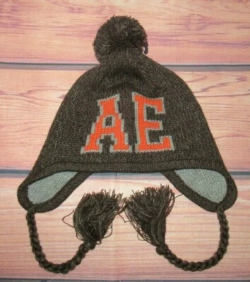 PARA HOMBRES AMERICAN EAGLE AE OREJA SOLAPA GORRO CHULLO MARRÓN SOMBRERO TALLA ÚNICA Foto 1 de 2