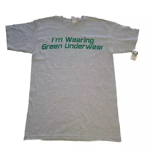 Neu mit Etikett Universal Studios I'm Wearing grüne Unterwäsche graues Shirt Größe S - Bild 1 von 7