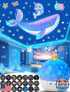 Projector Night Light for Kids + 21 Sets of Films, Kids Night Light Projector - Picture 1 of 5
