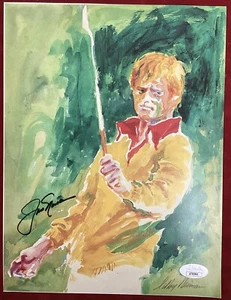 Jack Nicklaus Signed Photo 11x8 Golf Autograph The Masters Leroy Neiman JSA 2 - Picture 1 of 4