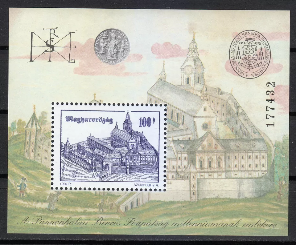 Hungary 1996 MNH Mi Block 234 Sc 3517 Pannonhalma, Benedictine Monastery ** - Image 1 of 1