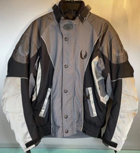 Belstaff Motorcycle Jacket with Liner Size Large Black/Gray Reflective Great Co. - Picture 1 of 12