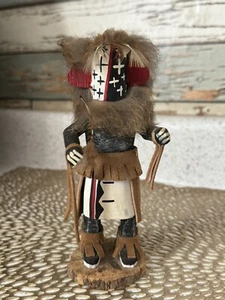 Kachina Puppe "WARRIOR" signiert 6,5" handgeschnitzt Indianer Figur - Bild 1 von 6