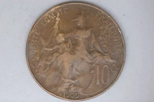 1909 -France - 10 Centime - gF - Picture 1 of 2