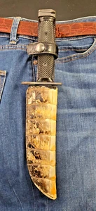 Ka-Bar ALLIGATOR SKIN Sheath Only, 7-Inch, GATOR , for 1217, 1218, 1217I USMC - Picture 1 of 14
