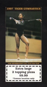 Towson State Tigers 1997 Gimnasia Bolsillo Calendario Papa John's Pizza EAGL - Imagen 1 de 1